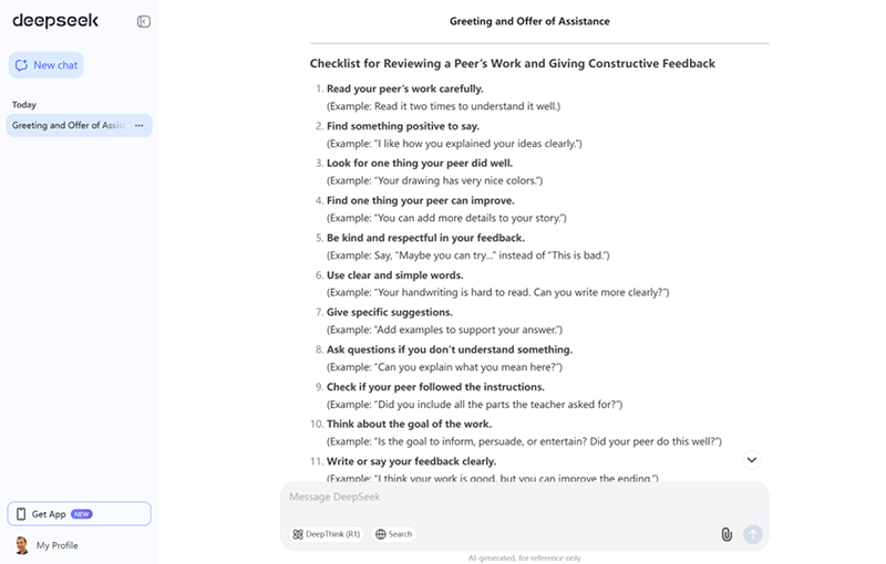 Ideas from Deepseek